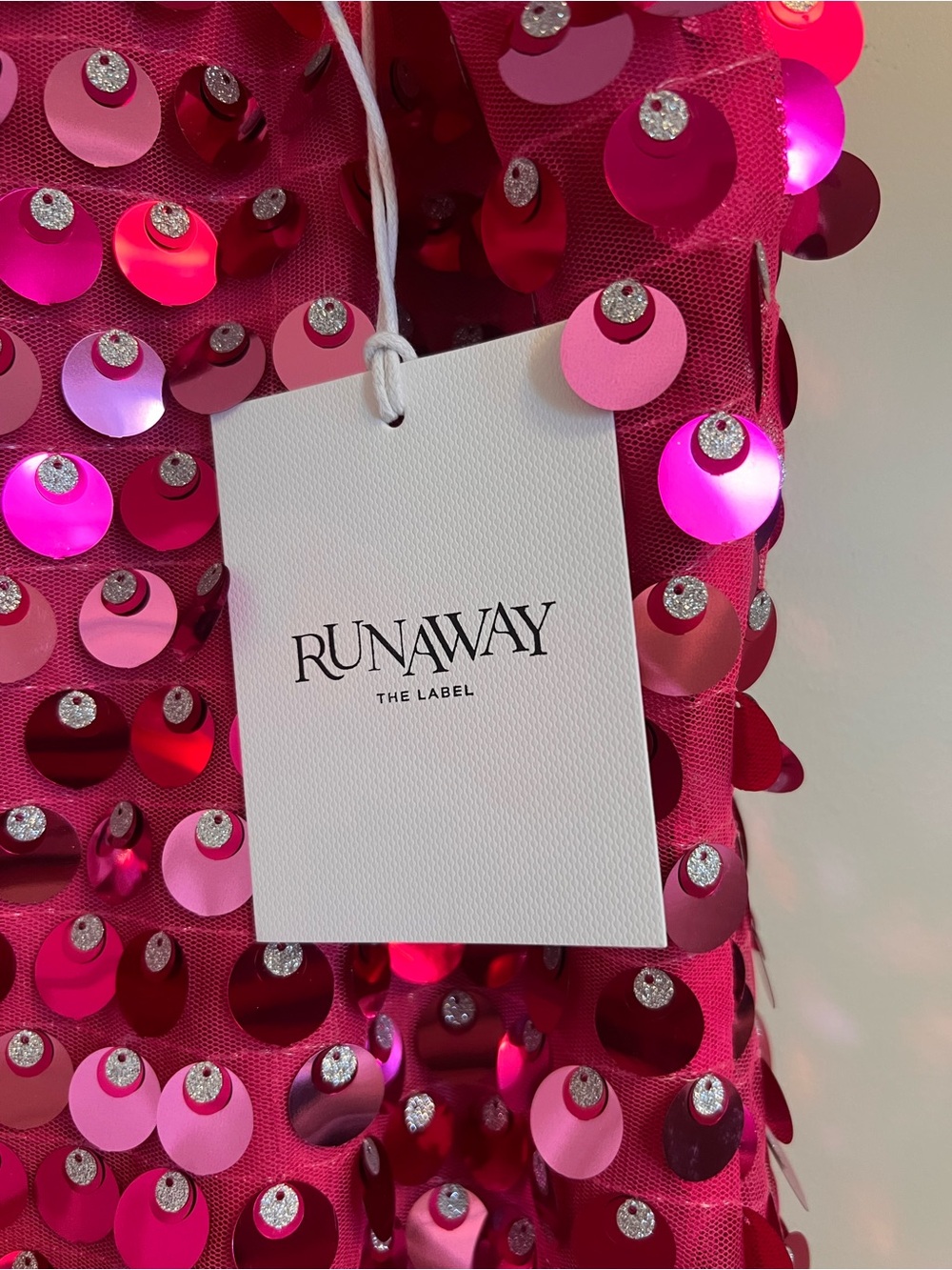 Hello Molly Hot Pink Sequin Mini Dress - Picture 3 of 4